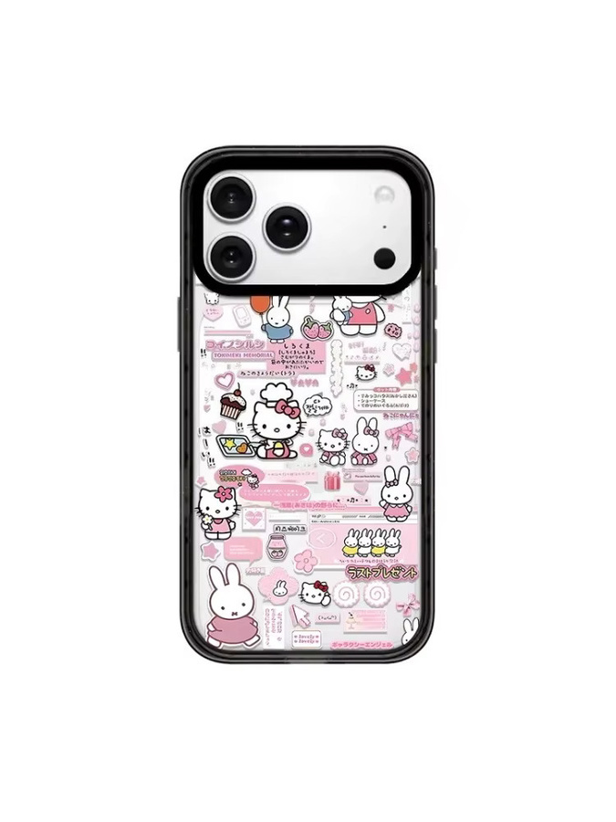 Sanrio Hello Kitty Handyhülle aus Acryl in Multicolour für iPhone 17 Pro Max 16 15 14 Plus 13 mit kreativem Paar-Design und Sturzschutz - Bild 2
