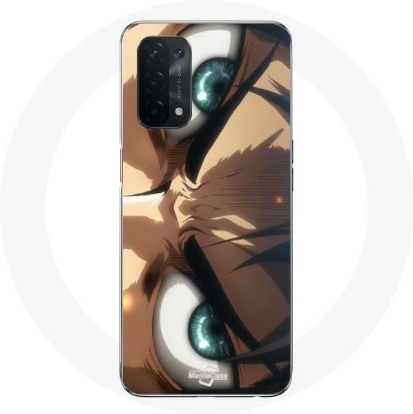 MANIACASE Handyhülle für Oppo A74 5G mit Manga Eren Yeager Design in Weiß und Multicolour, flexibel - Bild 1