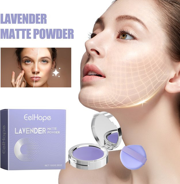 Eelhope Mattierendes Fixierpuder mit Lavendel-Komplex, Gepresstes Puder - Bild 1