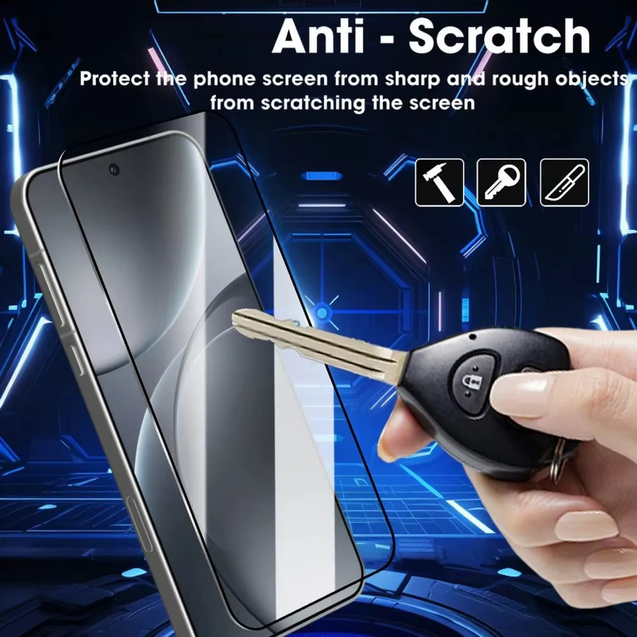 Displayschutzfolien aus gehärtetem Glas für OPPO Find X9 Pro und Find X9, transparent, kratzfest und kompatibel mit Fingerabdruck-Entsperrung - Bild 4