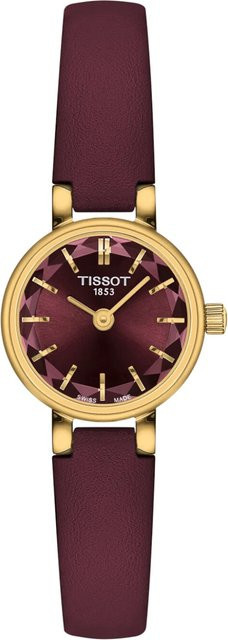 Tissot Armbanduhr, Quarz, Edelstahl, Rund, 19,5 mm, Leder, Rot, Damen - Bild 1