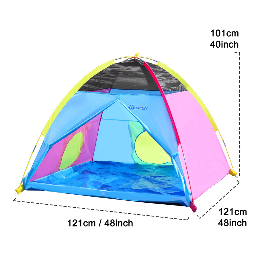 NARMAY Spielzelt, Indoor Outdoor, mit Mesh-Oberteil und Tunneltüren - Bild 5