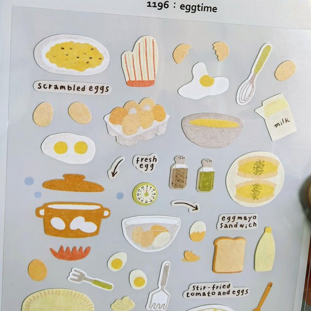 Suatelier Eggtime Frühstück Papieraufkleber für DIY Dekoration und Sammelalben in Multicolour - Bild 1