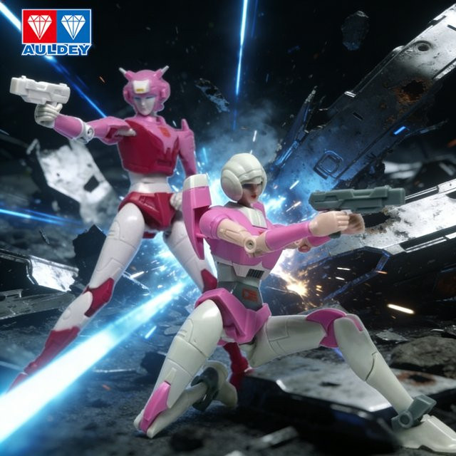 Auldey Transformers Arcee & Elta-1, bewegliche Figuren, Set - Bild 1