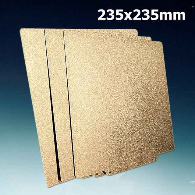 CUBMAG Magnetische PEI-Druckplatte Gold, B/B: 23,5 x 23,5 cm für Creality Ender 3, Elegoo Neptune 4 Pro und Flashforge Adventurer 5 - Bild 1