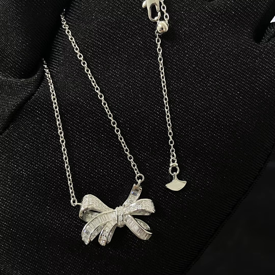 MESSITOK Diamant-Schleifenanhänger, 925 Silber, Diamant, Zirkonia, Damen - Bild 4