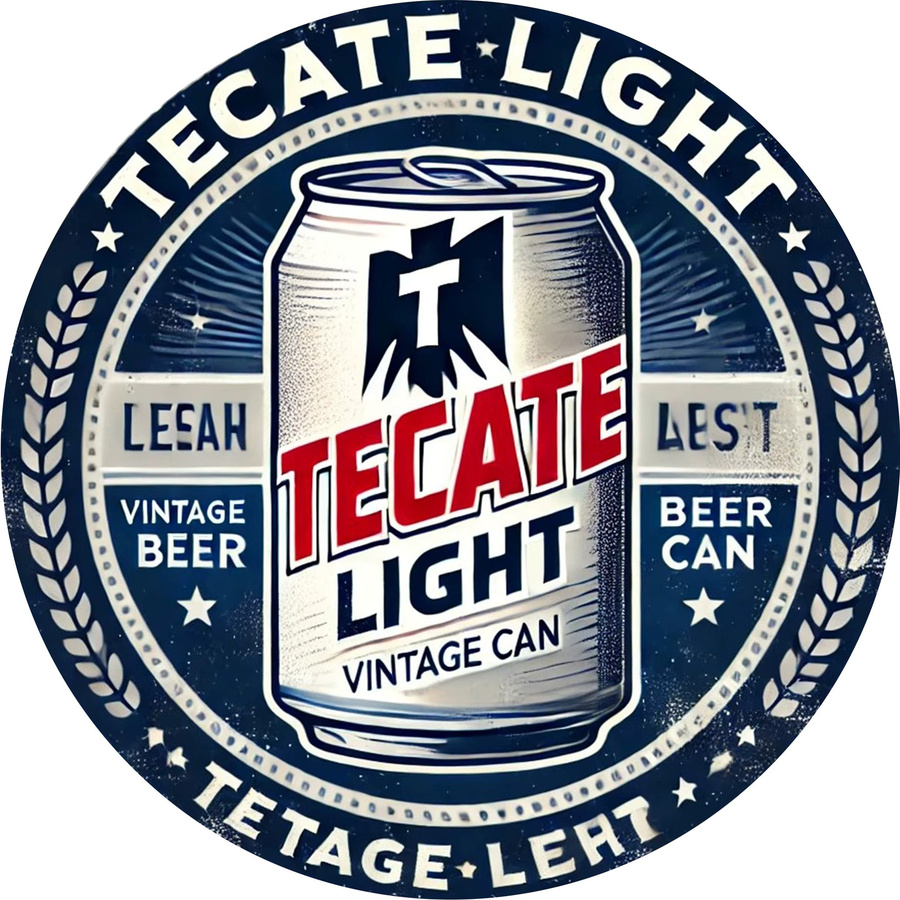 Tecate Vintage Metallschild rund aus Aluminium in Mehrfarbig Durchmesser: 20 cm - Bild 3