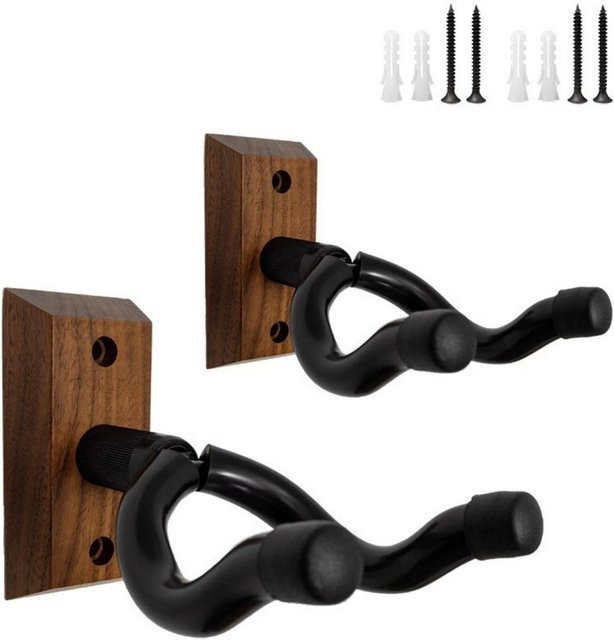 2 Stück Waffenhalter aus Hartholz zur Wandmontage in Schwarz für Armbrust, Compoundbogen und Gewehre - Bild 1