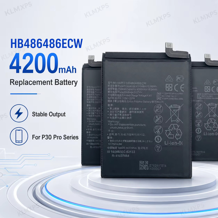 Koonenda HB486486ECW Hochleistungs-Lithium-Ersatzakku mit Schnellladefunktion in Schwarz passend für P30 Pro VOG-L29 und Mate20 Pro LYA-L29 mit 4200mAh - Bild 2