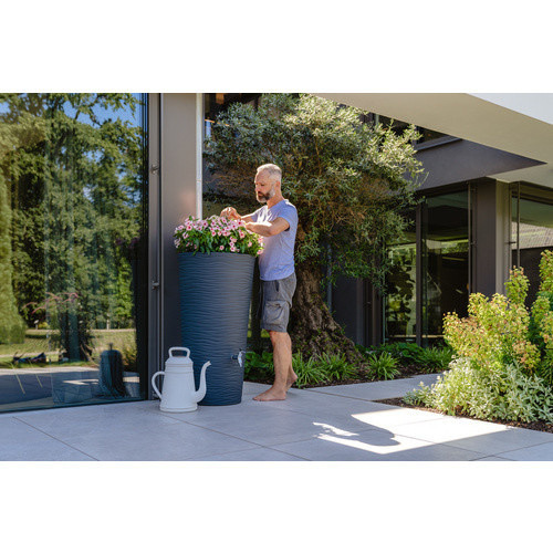 Garantia Natura 2in1 Regenwasser-Behälter mit Pflanzschale, Graphite Grey, 210 l - Bild 4