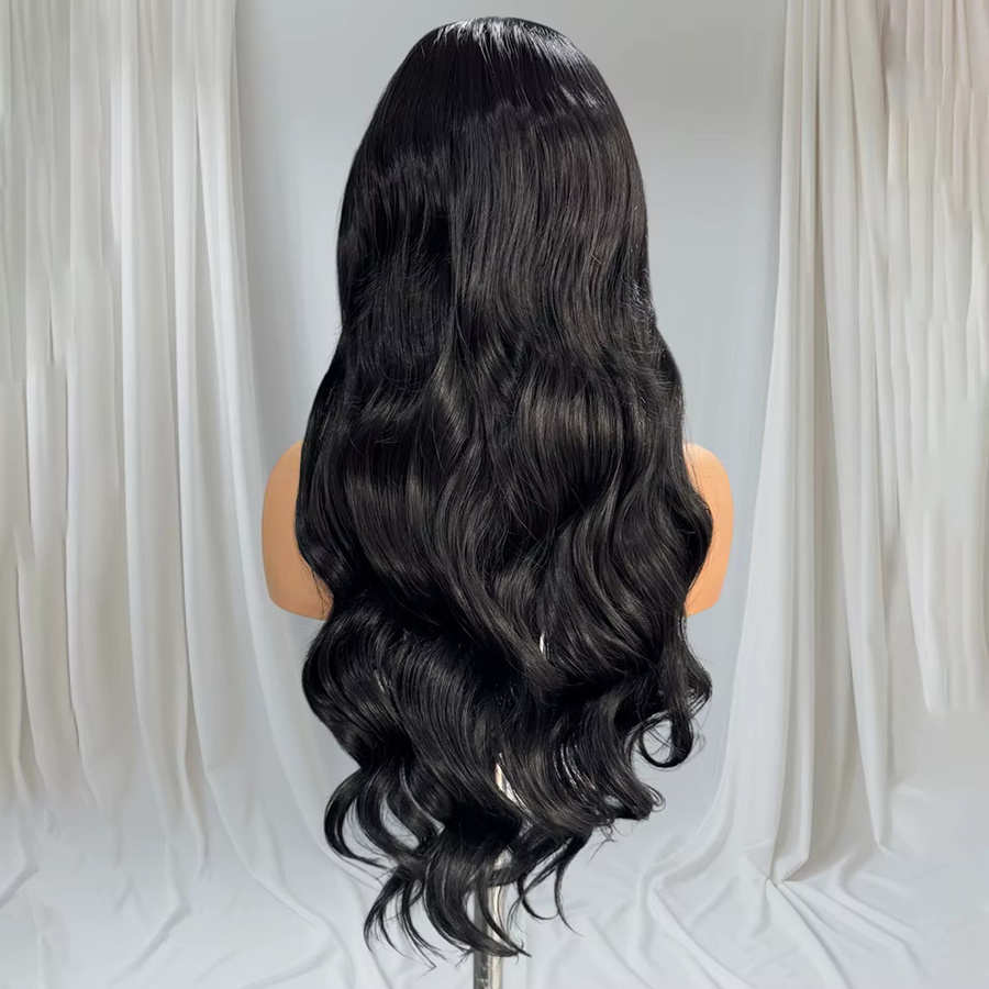 UStyleHair Lace-Front-Perücke, Kunsthaar, tiefe Wellen, Schwarz, Damen - Bild 3