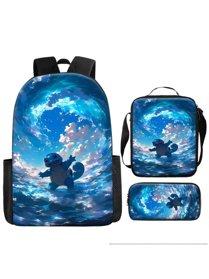 Pokémon Squirtle Kindertaschen-Set in Blau mit Rucksack, Lunchbox und Federmäppchen - Bild 6