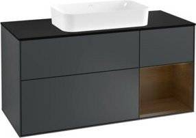 V&B Waschtischunterschrank Finion mit Wandbeleuchtung, Breite: 120 cm, Tiefe: 50,1 cm, Höhe: 50,1 cm, lackiert - Bild 1