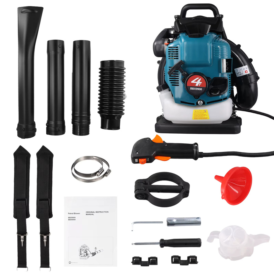 Podofo Benzinbetriebener Rucksack-Laubbläser in Blau mit 75,6 cm³ 4-Takt-Motor, 2,8 kW Leistung und 1,9 l Tank - Bild 6