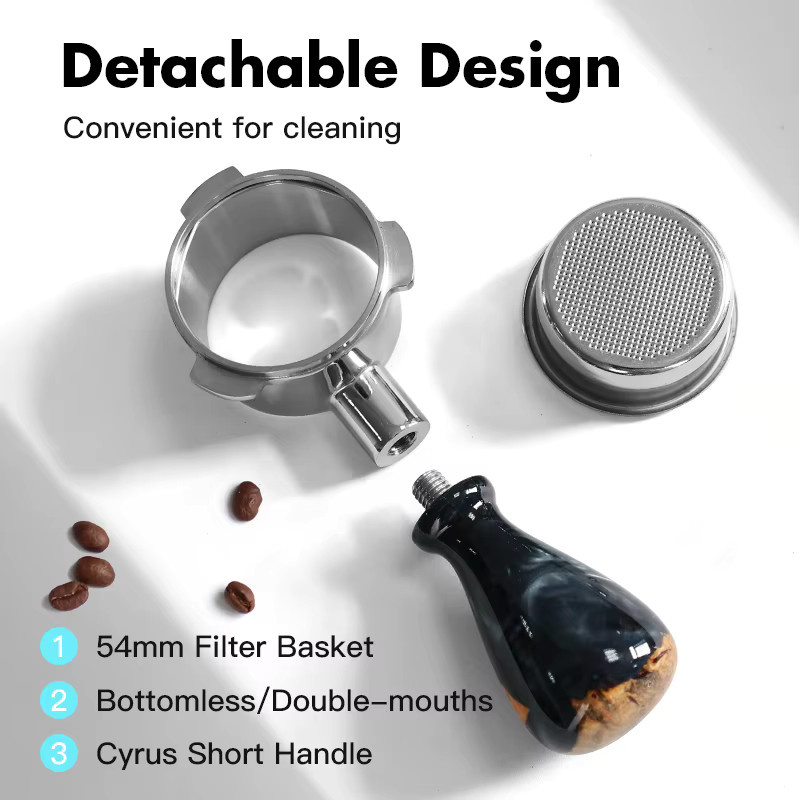 Sage 54 mm Bottomless Siebträger mit Doppelauslauf in Schwarz aus Edelstahl für Breville 870 878 879 Espresso-Maschinen - Bild 2