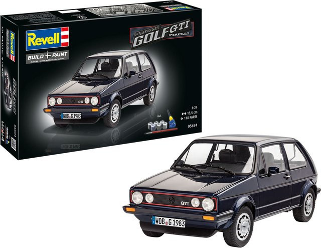 Revell Volkswagen Golf GTI Pirelli Automodell Bausatz 1:24 Grau - Bild 2