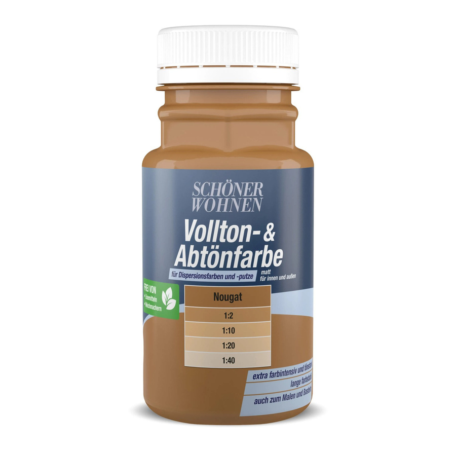 Schöner Wohnen Vollton- und Abtönfarbe Nougat Matt, Farbe: Braun, 0,125 l - Bild 2