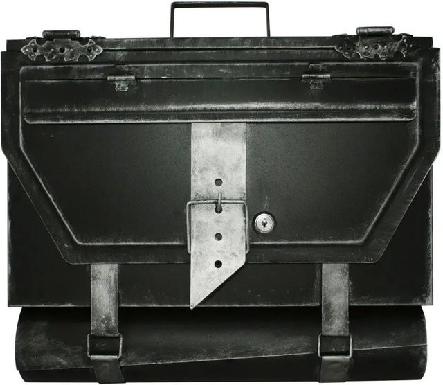 HMF Briefkasten Aktentasche Antik 99 in Silber, B/T/H: 40 x 25 x 8 cm - Bild 1