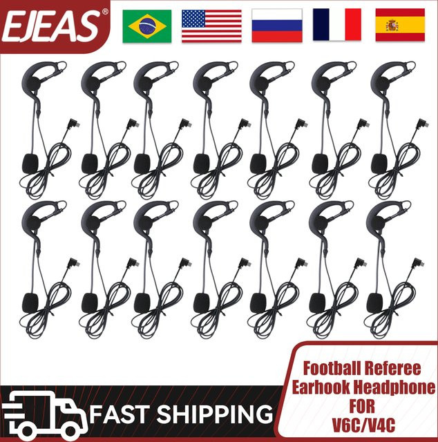 EJEAS Schiedsrichter-Ohrhörer Typ-C In-Ear-Kopfhörer mit Mikrofon in Schwarz für EJEAS V6C Pro+ und V4C Helm-Headset Zubehör - Bild 1