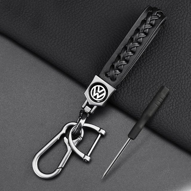 Schlüsselanhänger Leder, Volkswagen, black, Unisex - Bild 1