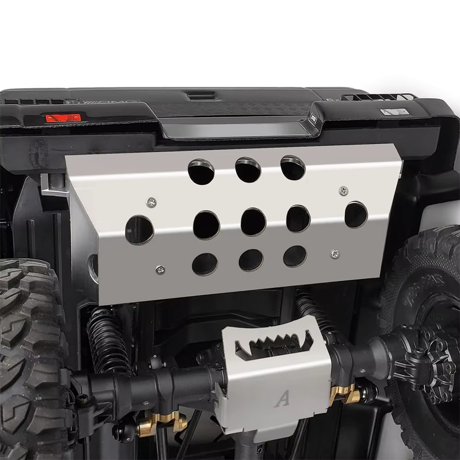 AXSPEED TRX6 Chassis Armor Achsschutz Unterfahrschutz, Metall, Grau - Bild 4