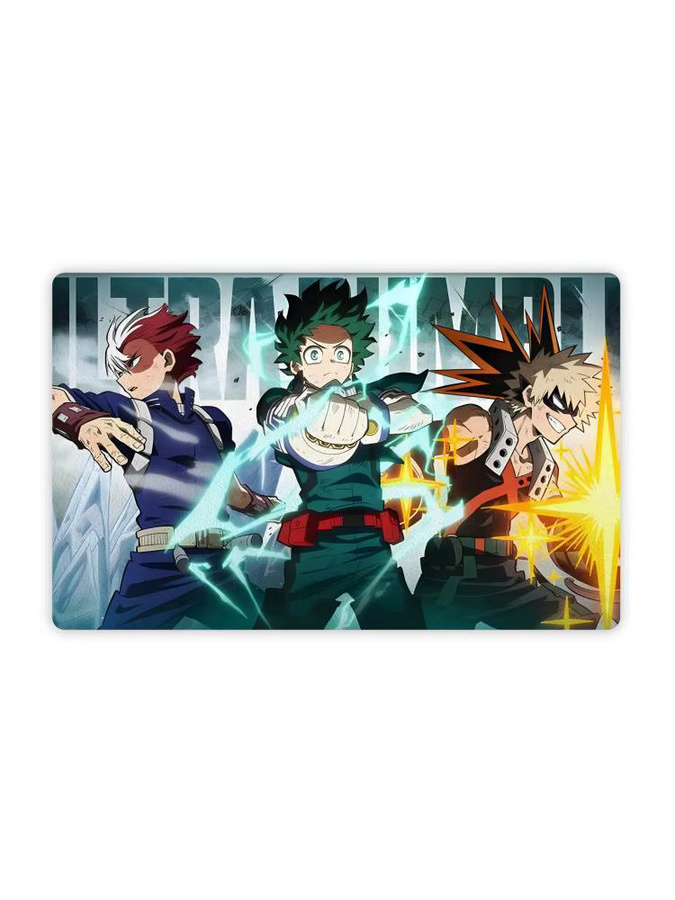 My AnimeHero A-Academia Bodenmatte aus Flanell und Polyester, rutschfest und verdickt, rechteckig, schwarz und mehrfarbig, ideal für dein Wohnzimmer - Bild 5