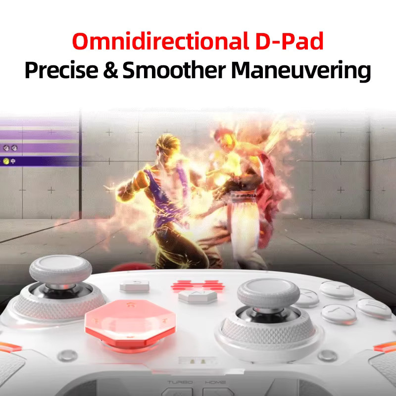 BEITONG KP40D Elite Gaming-Controller in Weiß mit Hall-Effekt Mikrovibrations-Trigger und TMR-Joystick für PC, Nintendo Switch und Steam - Bild 2