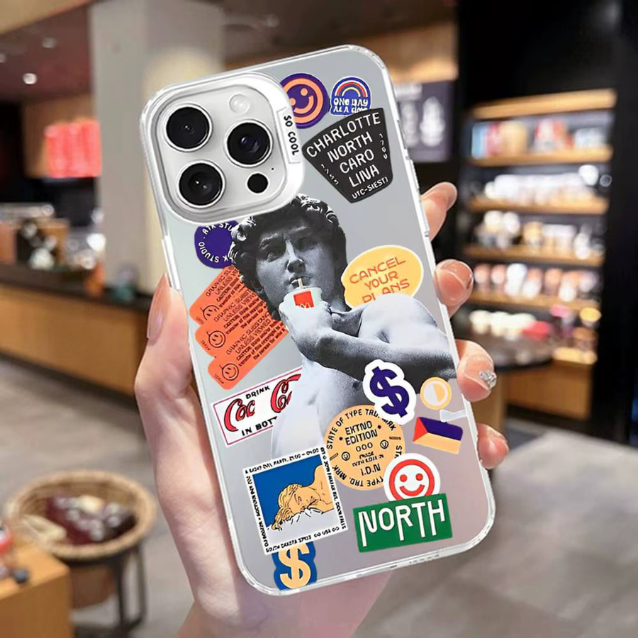 Matte David Mona Lisa Angel Eyes Handyhülle für dein iPhone (iPhone 16 bis iPhone 7 Plus) in Multicolour - Bild 6