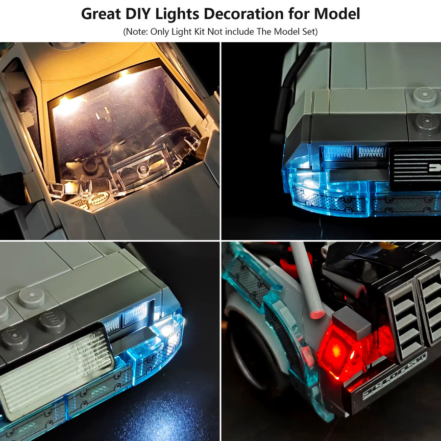 LYBMTWF LED-Beleuchtungsset, kompatibel mit Lego 77256, Zurück in das Future Time Machine Modell - Bild 2