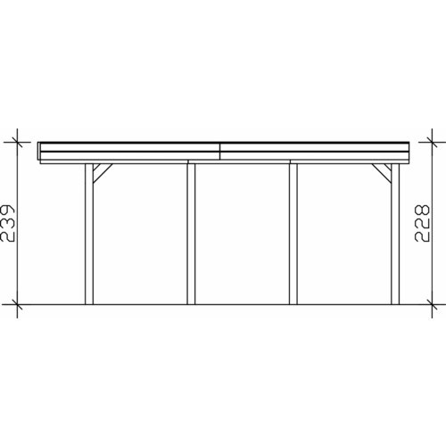 SKANHOLZ Carport Friesland aus Fichte mit Stahl-Dachplatten in Schiefergrau B: 320 cm, T: 555 cm - Bild 3