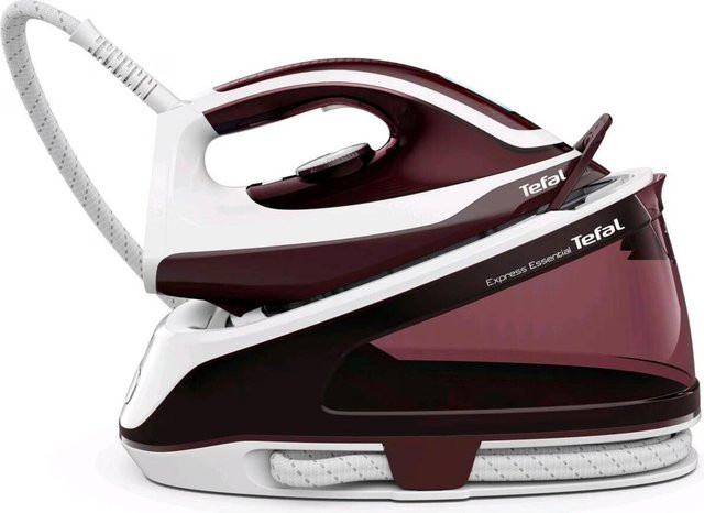 Tefal Express Essential SV6120EO Dampfbügelstation in Lila/Weiß mit Anti-Calc-Funktion und vertikalem Dampfstoß - Bild 1