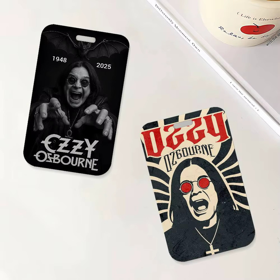 Singer O-Ozzy O-Osbourne Ausweishalter mit Umhängeband aus Kunststoff für Büro und Schule - Bild 4