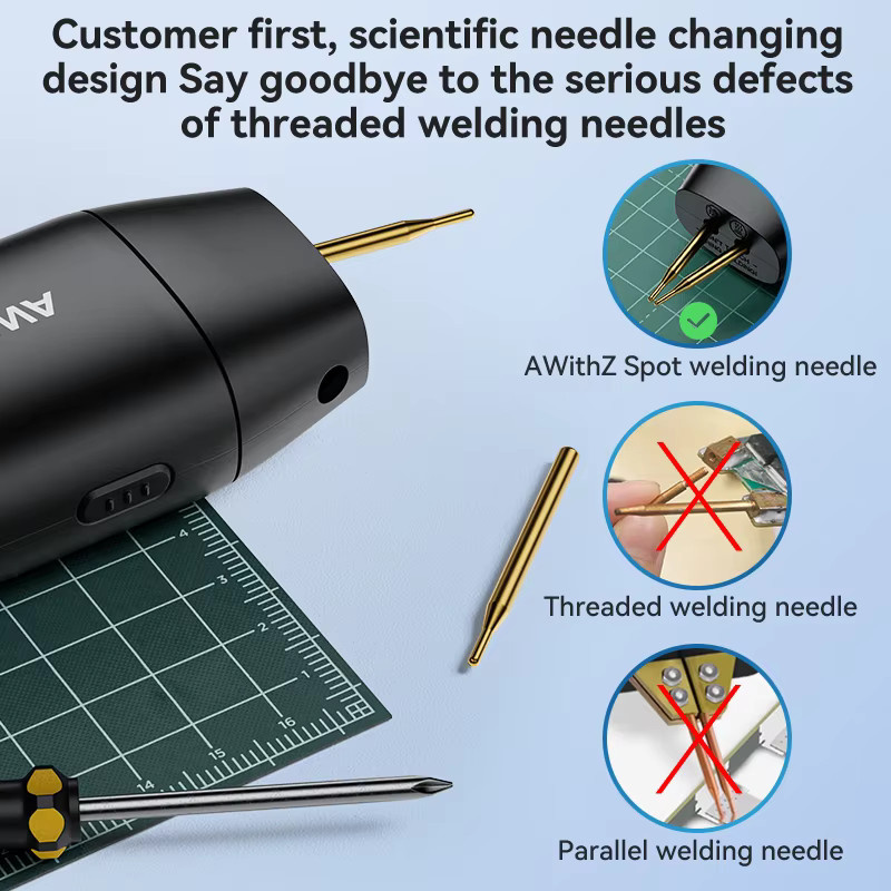 Awithz HD2 Tragbares Akku-Punktschweißgerät in Schwarz für 18650 Akkus und Nickelstreifen - Bild 3