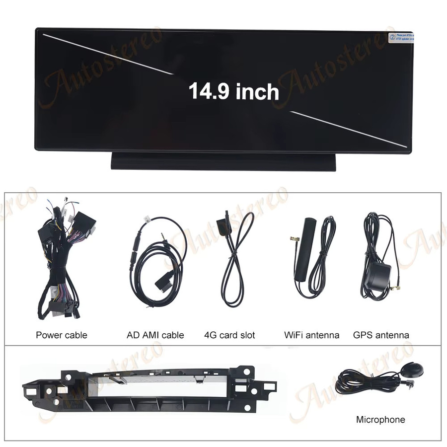 ZWNAV Android 14 Multimedia Player mit Carplay und GPS für Audi A6 A7 S6 S7 (2012-2018), 14,9 Zoll Display, 2K HD, Schwarz - Bild 3