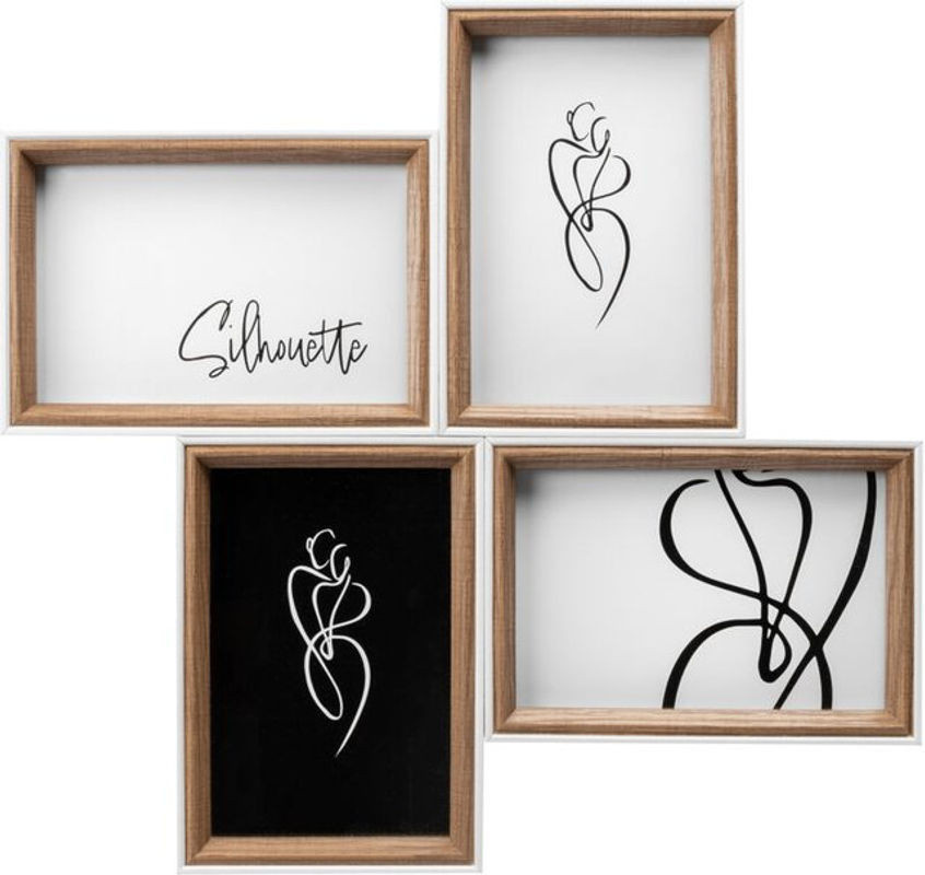 Walther Design Silhouette Holzgalerie aus Holz in Natur, 4 Stück, B/T/H: 10 x 4 x 15 cm - Bild 1
