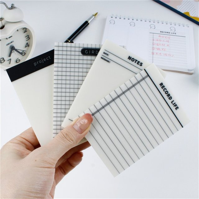 Kawai PET-Gitter Notizbuch mit transparentem Design für Büro und Schule - Bild 1