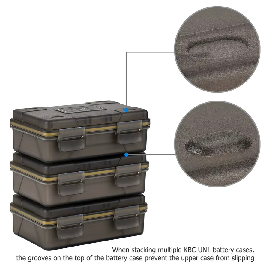 KIWI Kamera-Akku-Organizer-Halter in Gelb Transparent für Canon LP-E6 LP-E8 LP-E12 LP-E17 NB-13L Nikon EN-EL15 EN-EL14 und Fujifilm NP-W126 - Bild 3