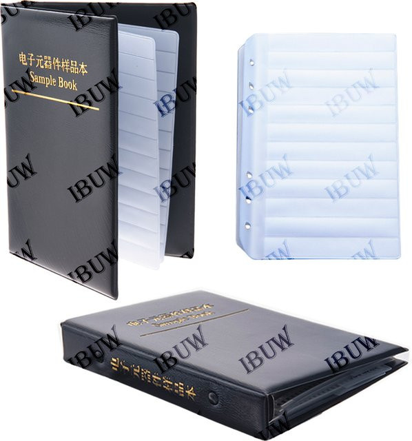 Komponenten-Musterbuch als leeres Hardcover-Notizbuch für SMT-Widerstände, Kondensatoren und Induktoren in Schwarz - Bild 1
