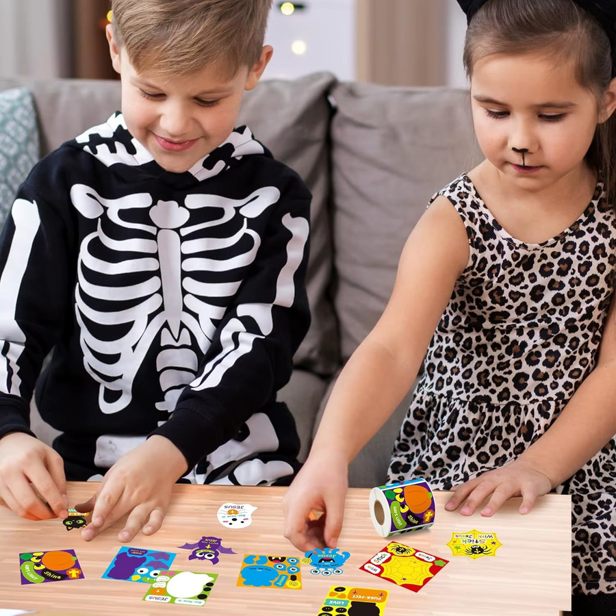 TYFYO Halloween Puzzle-Aufkleber, Bunt, 150 Stück/Rolle - Bild 4