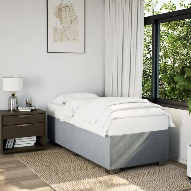 vidaXL Bettgestell mit Stoffbezug in Grau, B/T/H: 80 x 200 cm - Bild 2