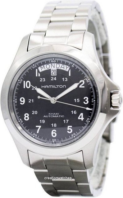 Hamilton Khaki Field King Armbanduhr, Automatik, Edelstahl, Schwarz, 40 mm, Herren - Bild 1