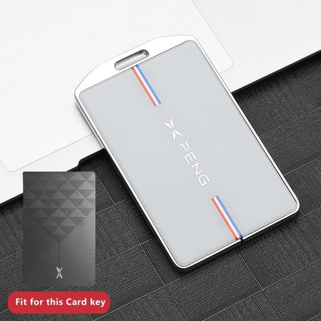 Autoschlüsselhülle für Xpeng P7 P7i G6 P5 G9 G3 G3i mit NFC-Funktion und Schlüsselanhänger in Weiß - Bild 1