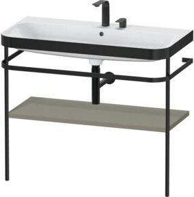 Duravit Möbelwaschtisch-Kombi Happy D.2 Plus in Weiß mit Konsole, B: 97,5 cm, T: 49 cm - Bild 1