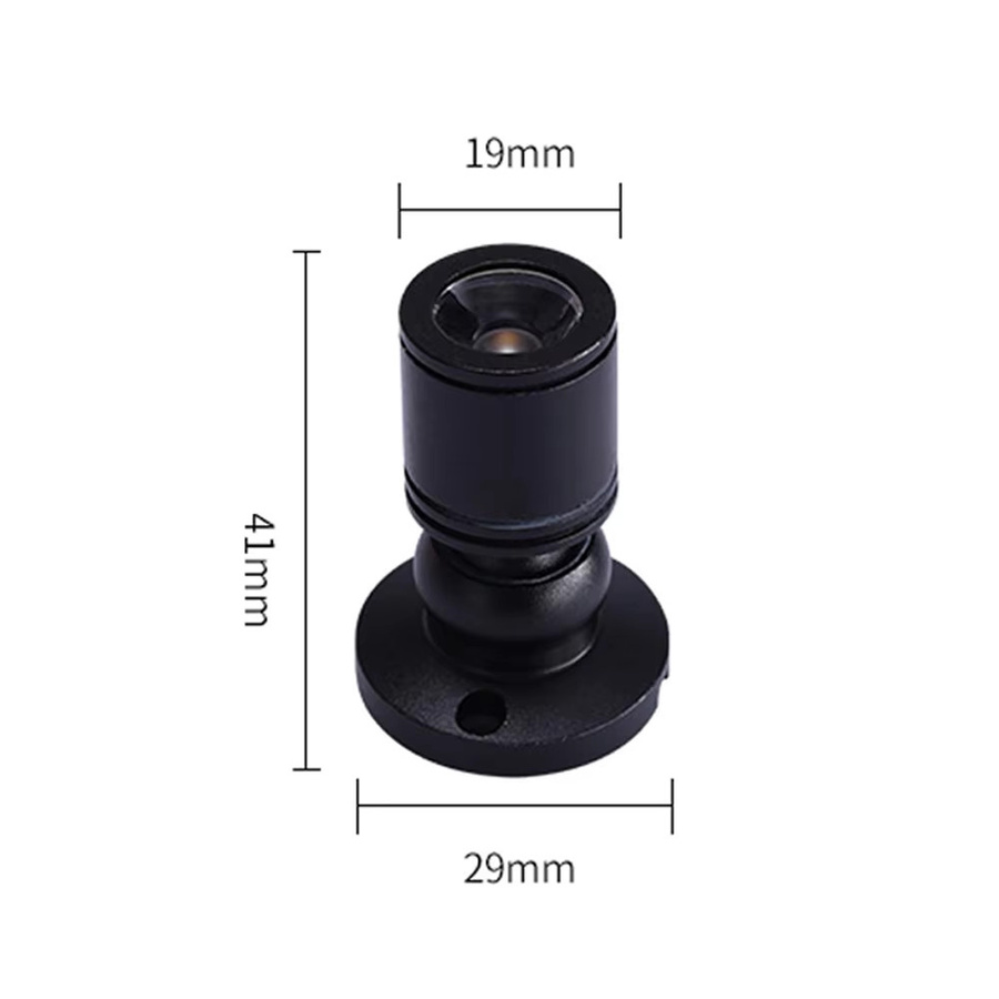 YSRSAI Mini-LED-Strahler mit USB-Anschluss, dimmbarer LED-Spot aus Aluminium in Warmweiß, drehbarer Aufputz-Spot für Schrank, Vitrine und Theke - Bild 4