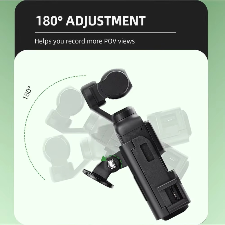 Flymile Pocket 4 Erweiterungshalterung Adapter für DJI Osmo Pocket 3 Schutzgehäuse mit Cold Shoe in Schwarz - Bild 5