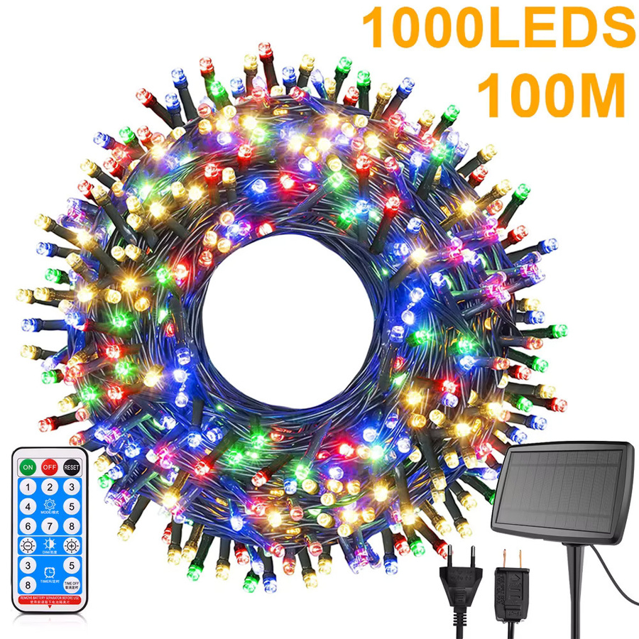AIMENGTE Solar Außen Lichterkette Wasserdichte Fairy Lights für Garten Party Hochzeit und Weihnachten - Bild 2