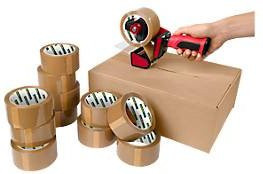 Schäfer Shop Select Packband mit Abroller, 12 Rollen, braun - Bild 1