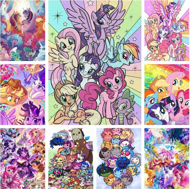 Kayou My Little Pony Einhorn, Diamant-Malerei, Bunt, Kindergeschenk - Bild 1