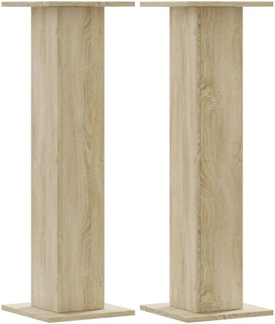 vidaXL Pflanzenständer 2er Set aus Holzwerkstoff in Sonoma Eiche, B/T/H: 30 x 30 x 95 cm - Bild 1