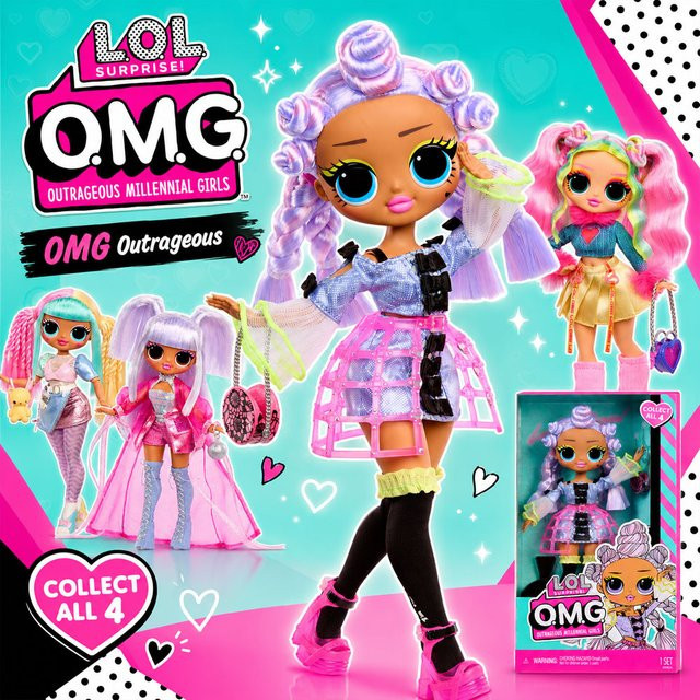 L.O.L. Surprise! OMG Outrageous Millennial Girls Candylicious Royale Kitty K Bubble Gum, Modepuppe, Spielzeug - Bild 1